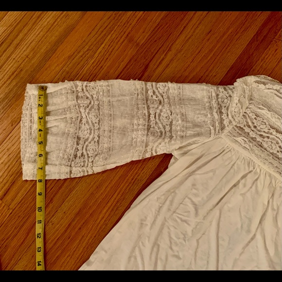 Suzanne Betro ivory white top brand new with tag lace sleeves - Picture 7 of 12